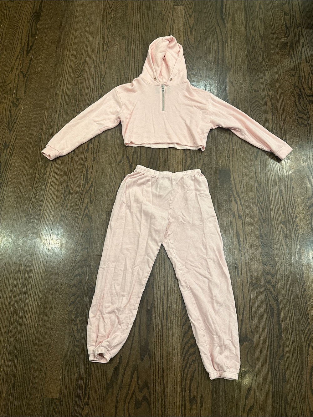 Katie J NYC Light Pink Kids Hoodie & Jogger Set